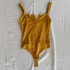 Urban Outfitters Gold Yellow Body Suit, Size S